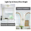 Luminaire de salle de bain 23,62 po, 3 couleurs de température (3500-4500-6000K), miroir mural à DEL 15 W avec interrupteur à intensité variable-1711712669