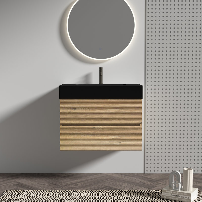 Meuble-lavabo de 30 pi avec lavabo en quartz d'ingénierie et tiroirs souples