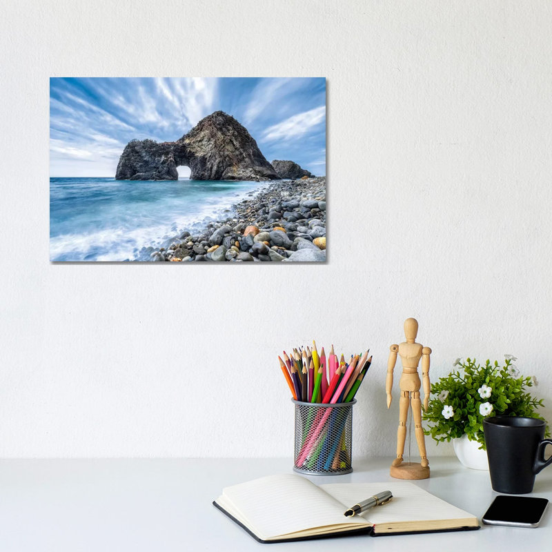 Senganmon Rocks Near Matsuzaki by Jan Becke - Wrapped Canvas Gallery-Wrapped Canvas Giclée, 20.32cm H x 30.48cm W