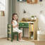 Yergat Kids Desk and Chair Set with Hutch Drawer Ages 3-10 Years Green
