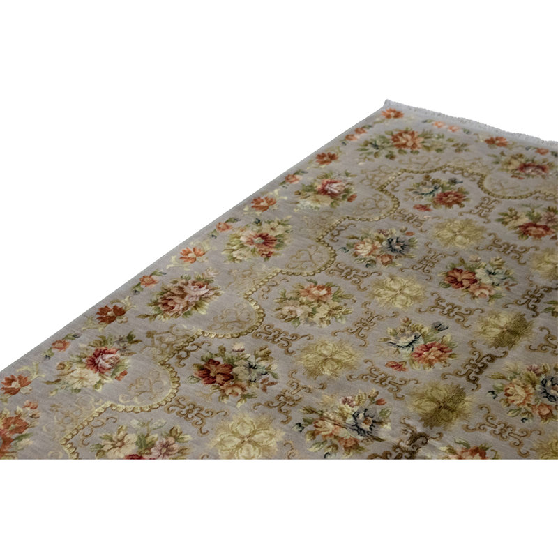 Handmade Silk and Wool Area Rug