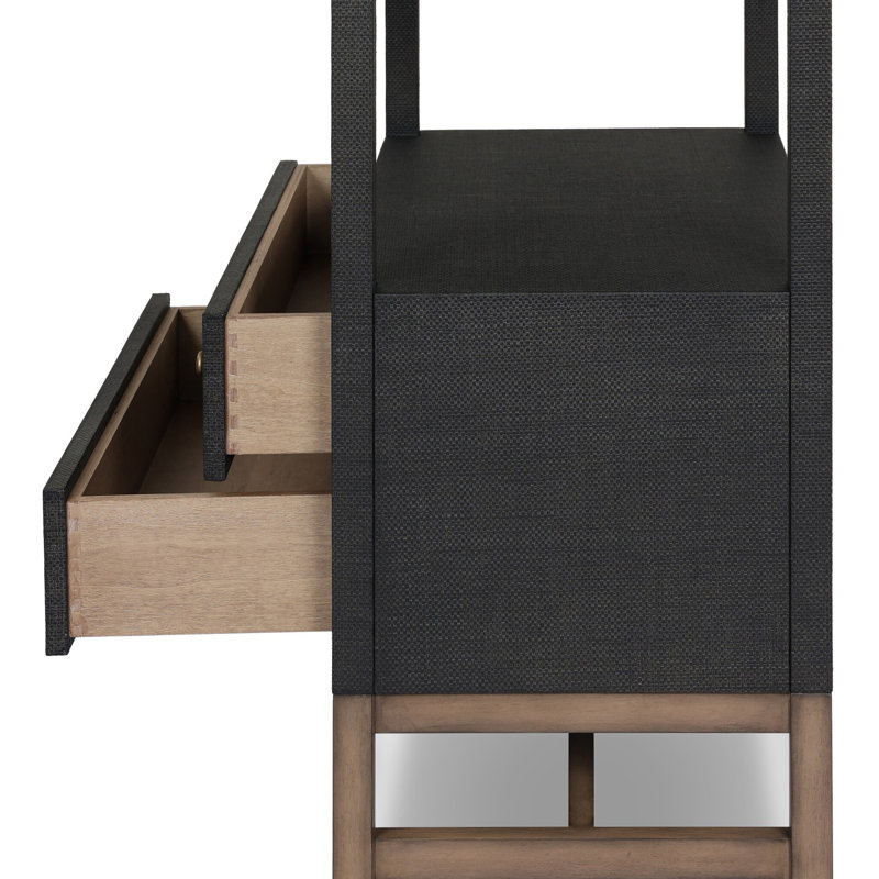 Fiona Bookcase-Black Raffia