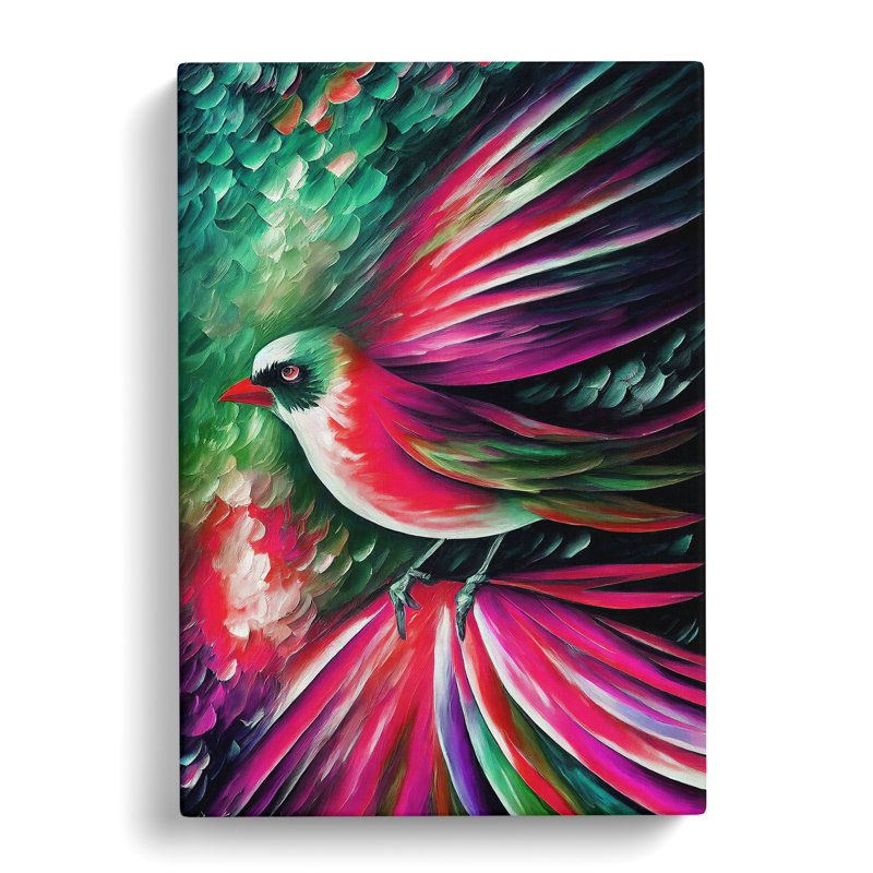 Bird Portrait No.2 - Print, No Matte, 50cm H x 35cm W x 3cm D, Wrapped Canvas