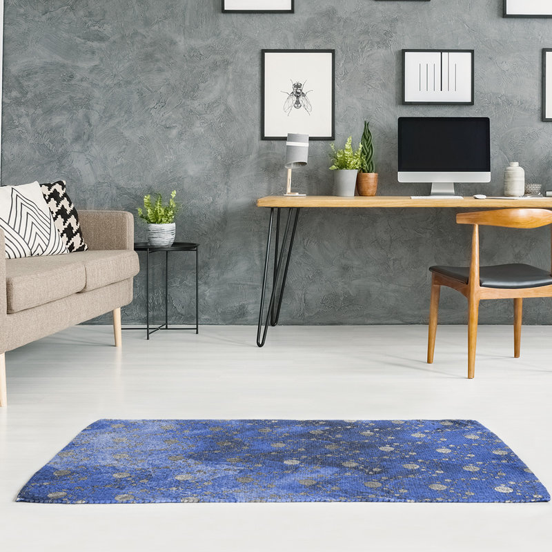 Tapis de planètes et étoiles monochromes, Rectangle 5 pi x 7 pi