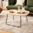 Modern Coffee Table - Minimalist Oak Veneer Top with Carbon Steel Legs, Small Space Living Room & Apartment Essential, Internet Famous Home Decor-915340762