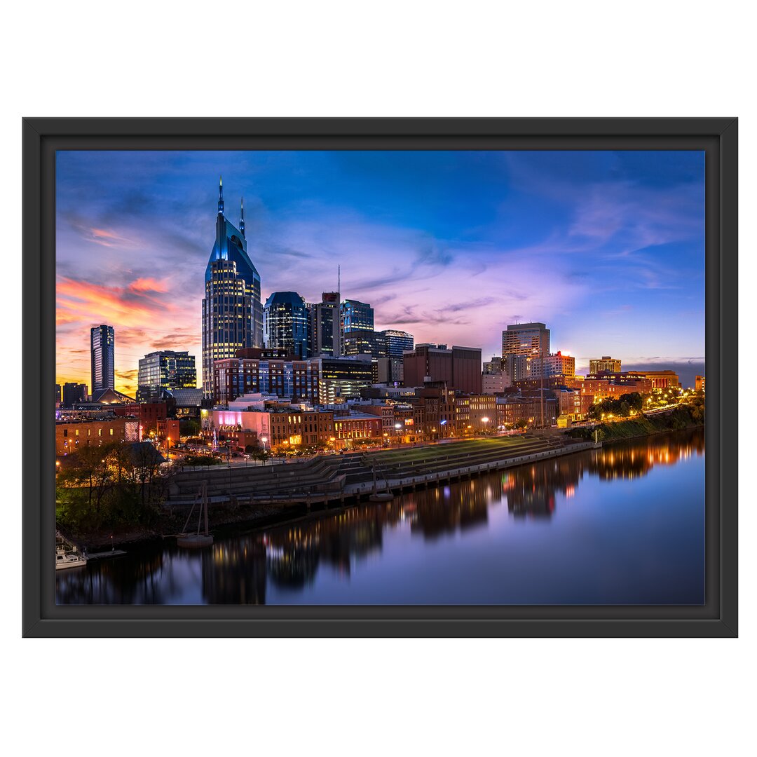 Gerahmtes Wandbild Nashville Skyline Panorama