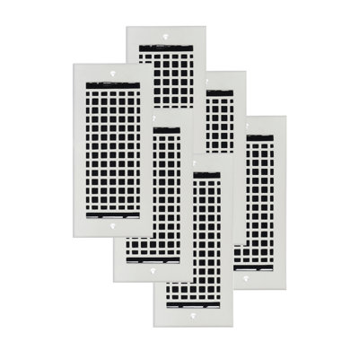 PACK of 6 Mosaic Air Supply Vent 4"x10" Duct Opening (Overall 5-1/2"x 11-3/4")