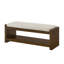 Banc d'appoint de 47 po avec étagère à chaussures inférieure, banc de siège rembourré pour le salon, banc de bout de lit compact moderne avec rangement pour sièges de chambre à coucher-775668417