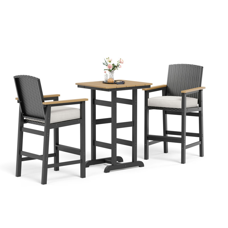 2 - Person Square HDPE Outdoor Dining Set