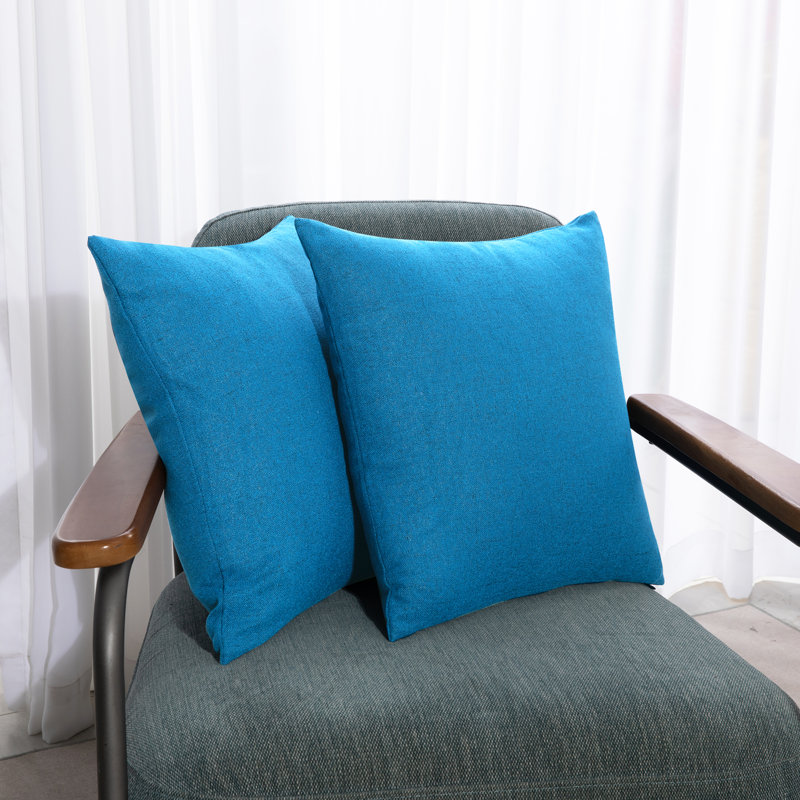 Cynne Square Throw Pillow Cover, Blue Atoll, 40cm H x 40cm W x 1cm D