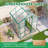 Heavy-Duty Aluminum Walk-In Greenhouse With 4Mm Polycarbonate Panels, Raised Base & Anchor Kit - Windproof All-Season Outdoor Greenhouse (Green) For Backyard/Terrace/Garden, Uv Protection & Drainage System-121307020-121307018