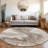 Machine Washable Indoor/Outdoor Cinead ACN1706 Taupe Rug-104708167