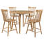 Ensemble de salle à manger 5 pièces à hauteur de comptoir Sutton Light Ash-456349461