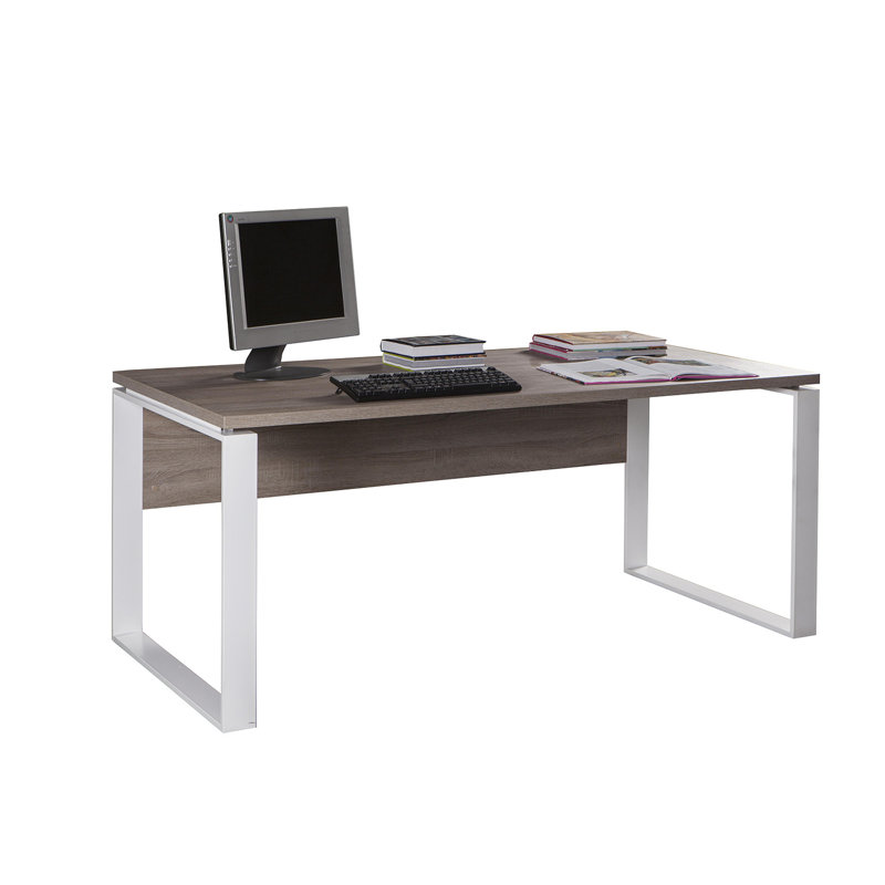 Disegno Writing Desk, Brown/White, 74.5cm H x 170cm W x 80cm D