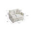 Ensemble de canapés modernes 3, 1 + 1 + 3 sièges, fauteuil d'appoint, causeuse et canapé à 3 places avec accoudoirs ronds 3 pièces