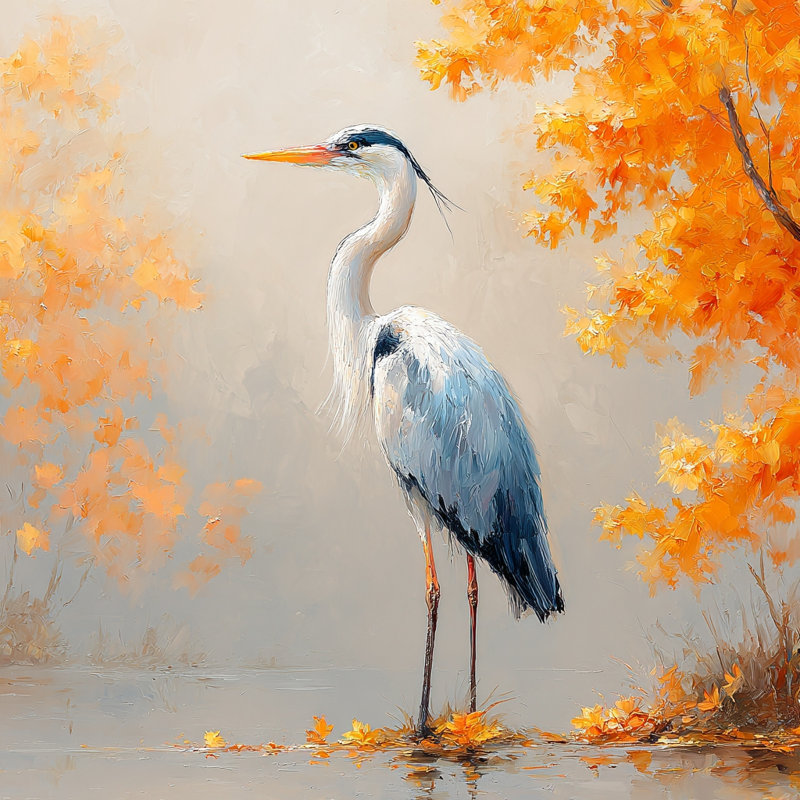 Sunrise Wading Herons - Wrapped Canvas Wall Art