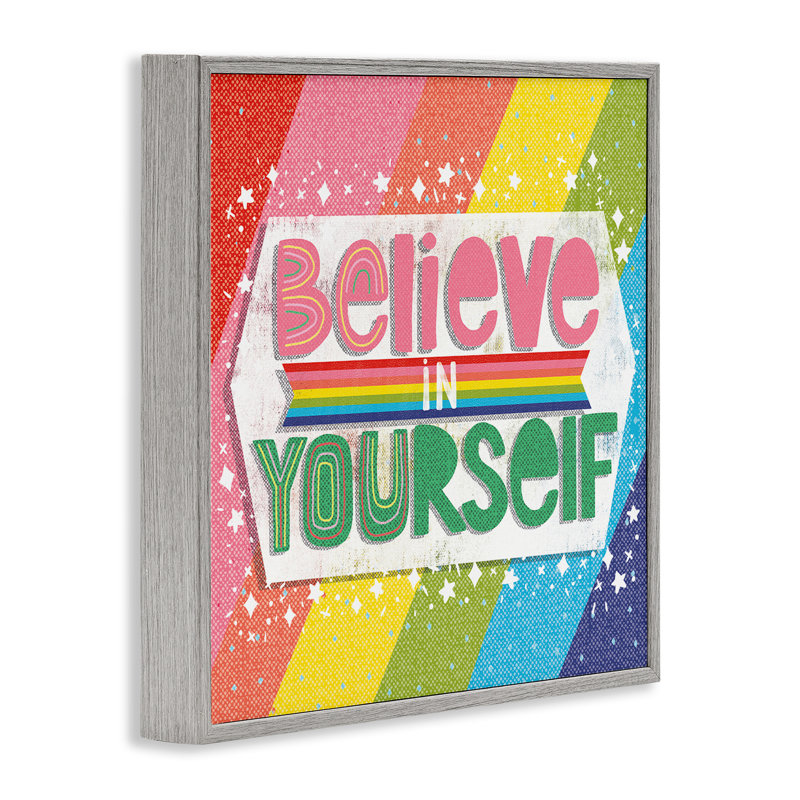 «Believe In Yourself Rainbow», estampe numérique, conception de Jilly Jack Designs, Estampe numérique Farmhouse