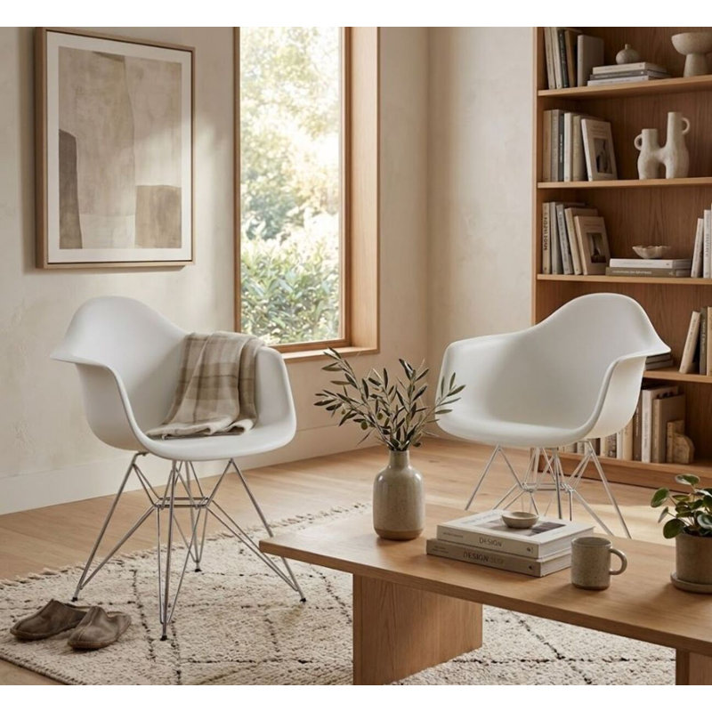 Fauteuil en plastique Yanae, Blanc