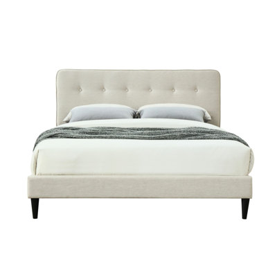 Queen Sized Upholstered Bed With Charging Port, Fabric Headboard In A Box, 86.01 In. Depth, 62.24 Width, 42.51 Height, 71.83 Lb Weight Bed, Mass