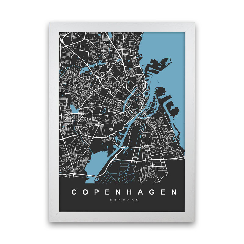 Copenhagen II - Print, White Paper, 88cm H x 64cm W x 3cm D