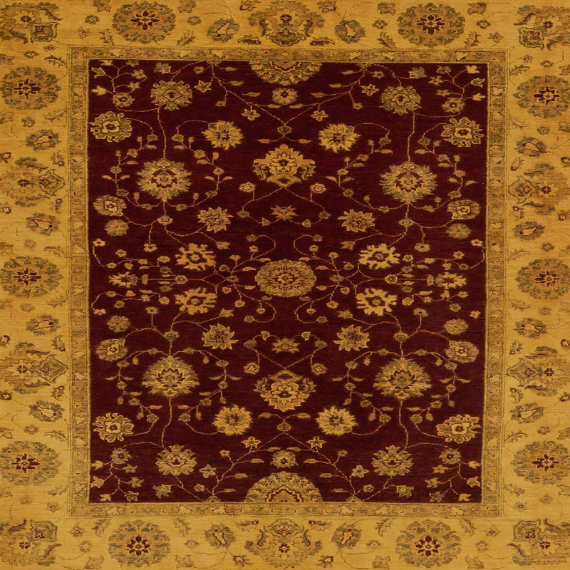 Tapis abstrait à motif abstrait 490, Carré 8 pi