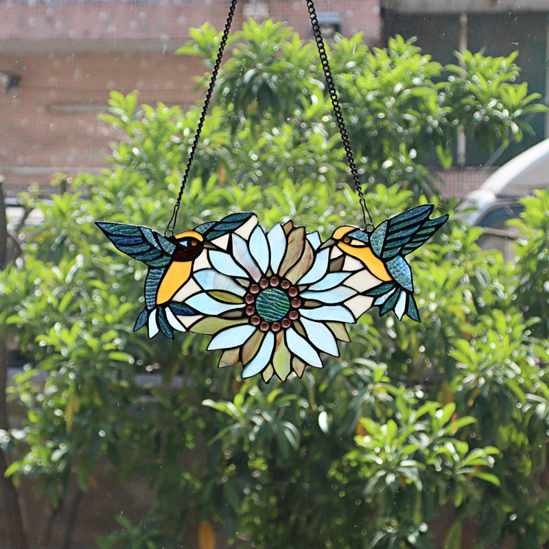 Herwig Window Panel, Blue/Green/Yellow