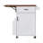 Kitchen Island with Drop Leaf, Open Side Rack, One Drawer and Towel Rack-1052081476