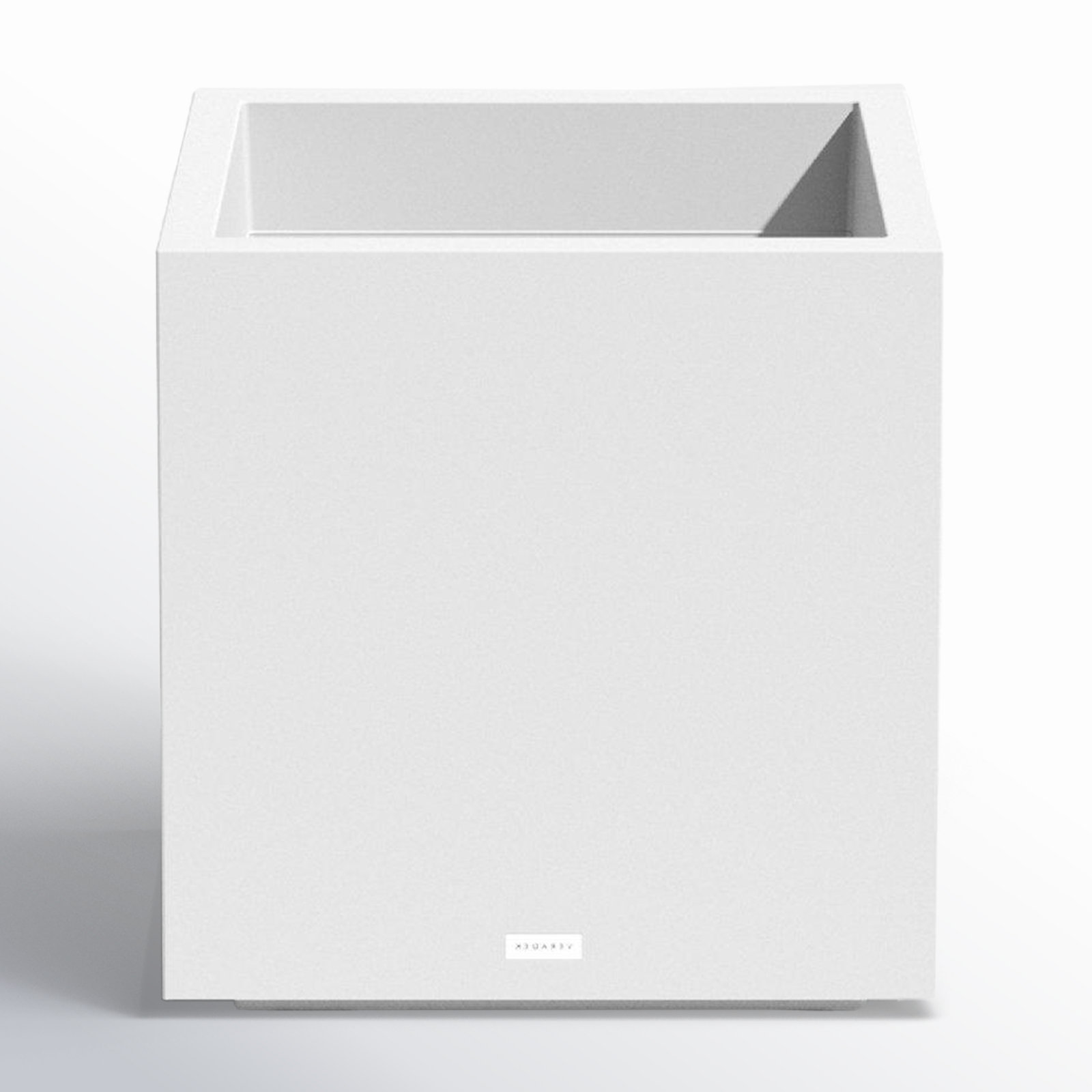 21" Planter Box, 22.25" H x 21" W x 21" D, White