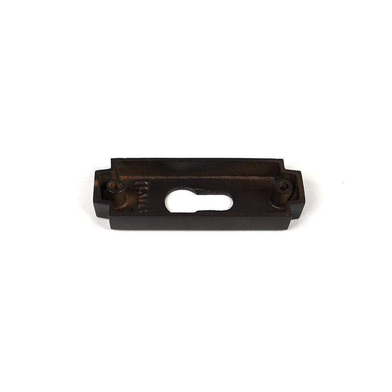 Art Deco Bronze Euro Escutcheon, Aged Bronze