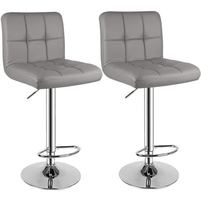 Shayna Swivel Upholstered Adjustable Height Bar Stool