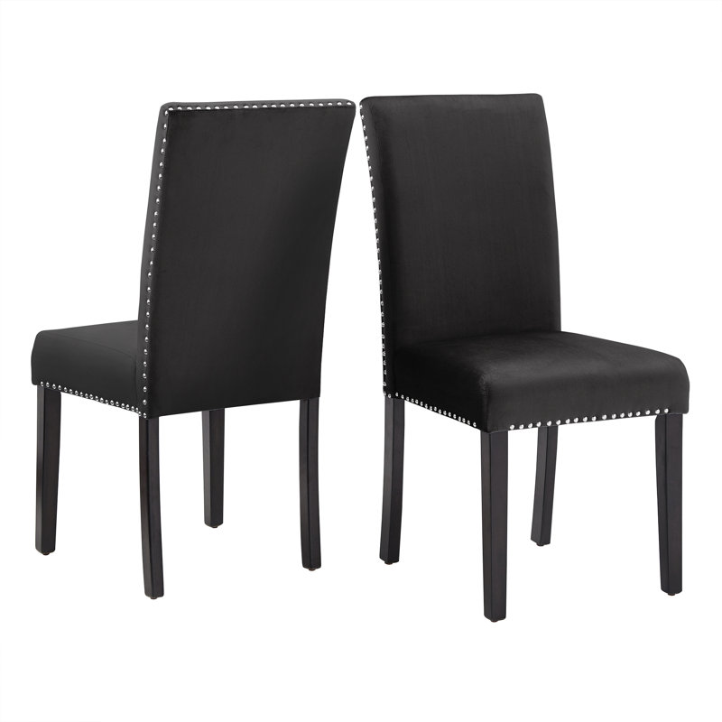 Fauteuil d'appoint en velours, Velours noir
