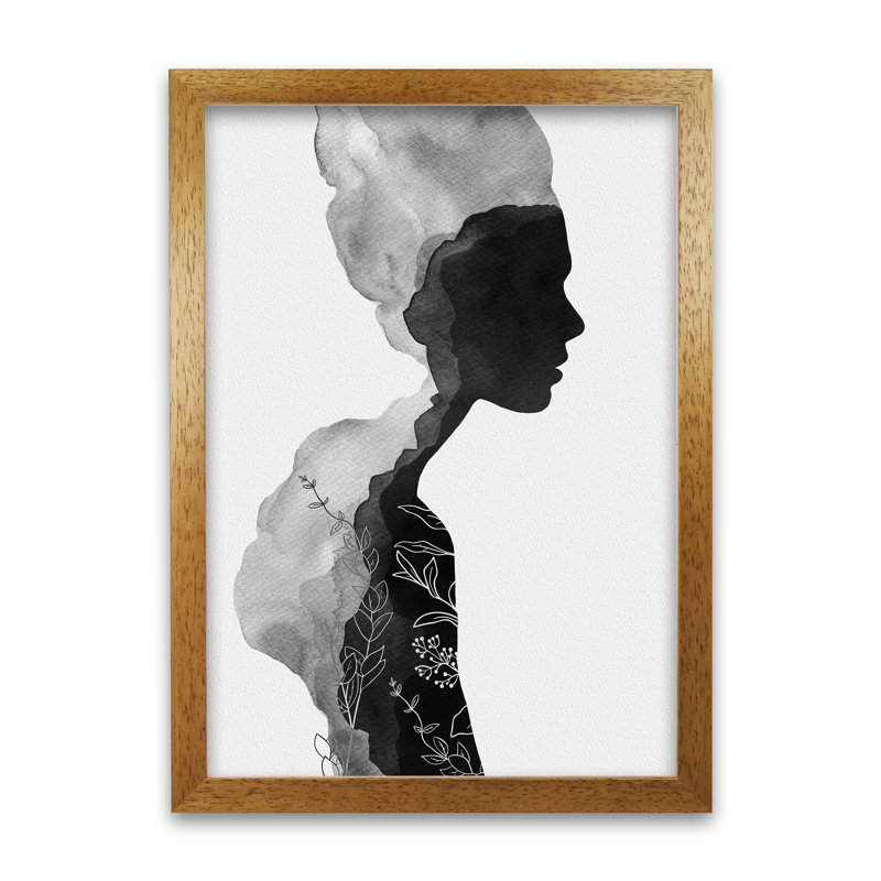 Orara Her - Print, Brown Framed, 29cm H x 21cm W x 1cm D