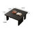 Mid Century Modern Wood Coffee table for livingroom,  free adjustable Side Table, 2 Pieces-1738661338