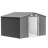 10x8 Ft Metal Foundation Outdoor Shed With Lockable - Protected, All Weather, Gray, Lawn Feature Rain And Snow , For Garden, Lawn, Gray-118112012-118112015
