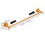Porte-serviettes télescopique mural en aluminium Topcraft