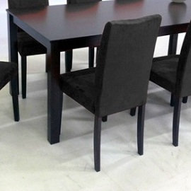 Chaise en bois massif, Noir