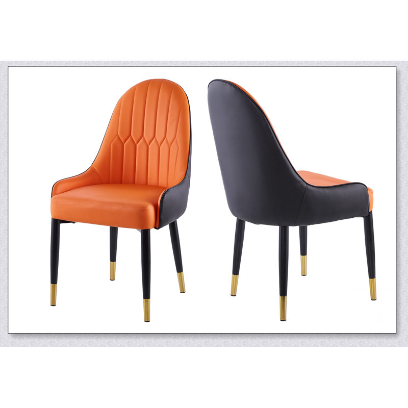Ensemble de 2 chaises de salle à manger Modern, Orange