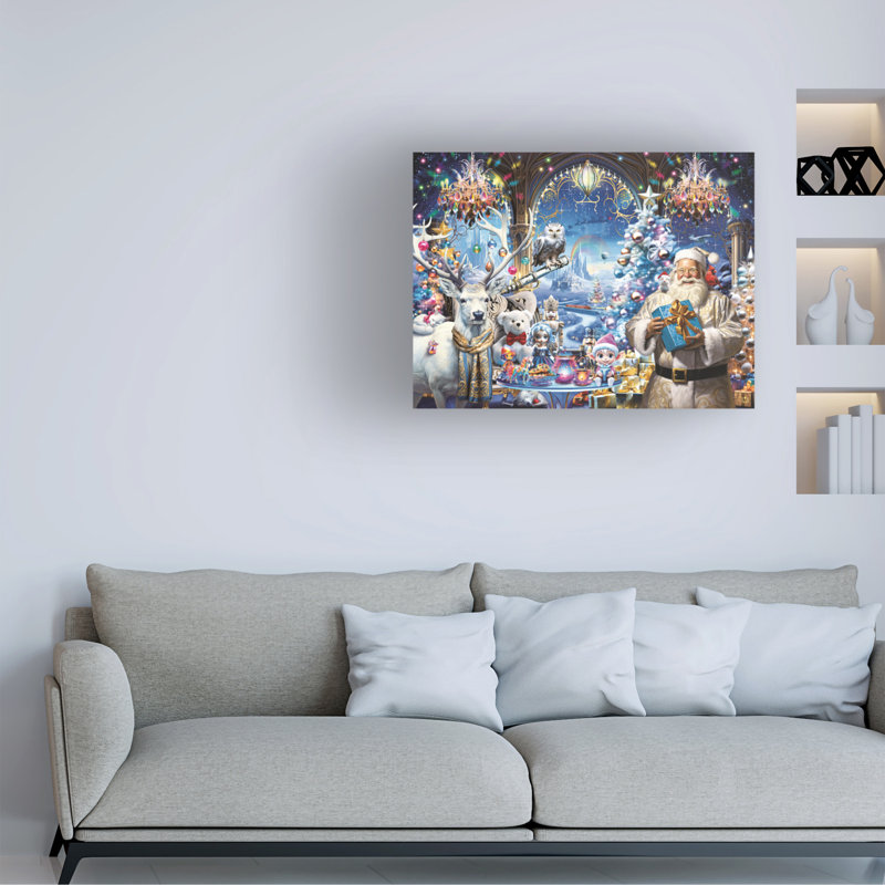 Art sur toile blanc de Michael David, H 14 po x l 19 po