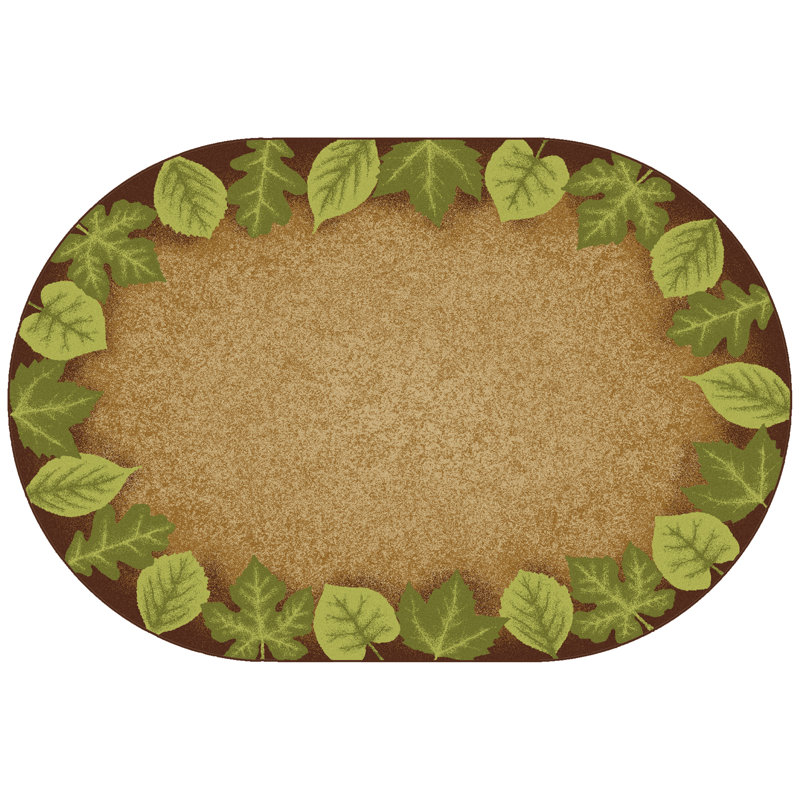 Tapis Earthtone Leaf, Ovale 8 pi 3 po x 11 pi 8 po