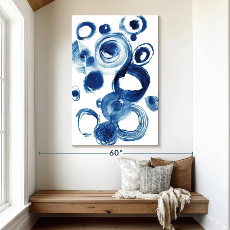 Avery Blue Circle Study IV, 51" H x 34" W