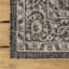 Tapis intérieur / extérieur noir / gris Mark tissé texturé vigne et bordure-331988052