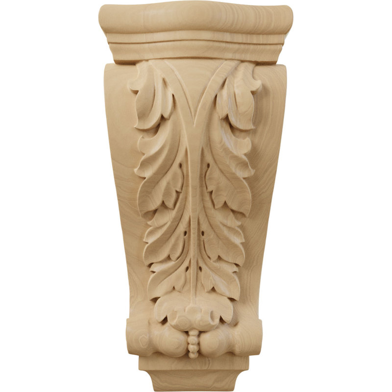 Farmingdale Acanthus Pilaster Corbel, Cerisier, L 6 1/4 po x P 3 1/8 po x H 13 1/2 po