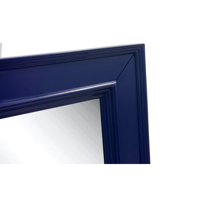 Bernardi Wood Flat Wall Mirror, Royal Blue