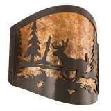 Deer At Lake 1 - Light Wall Sconce