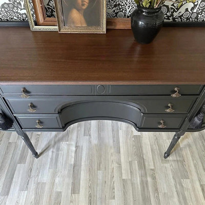 French-style vintage carved entrance cabinet