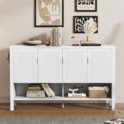 Rivelle Modern Storage Sideboard with 4 Doors and Adjustable Shelves