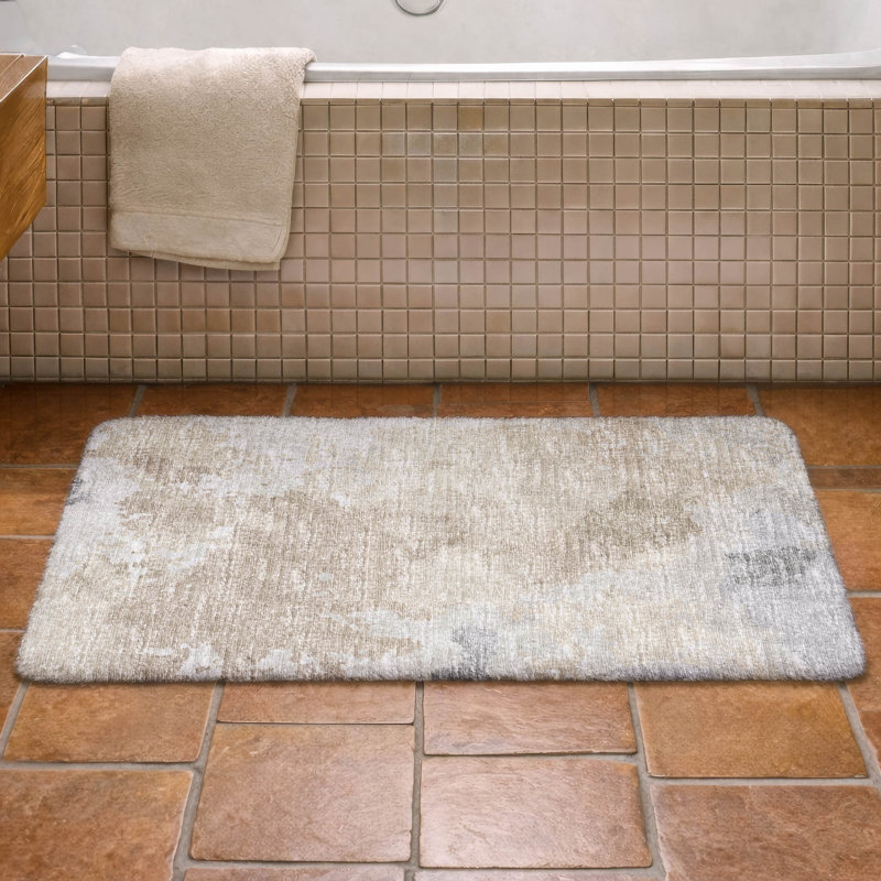 Premium Machine Washable Dream Shag ADS67 Soft Abstract Rug, 1'8" x 2'6", Beige
