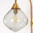 Elisabette Gold Iron Wallchiere with Smoky Glass