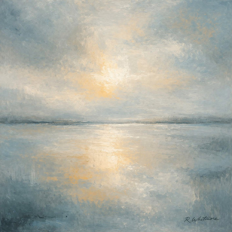 Art mural sur toile Sunlit Reflection, L 30 po x H 30 po x P 1,5 po