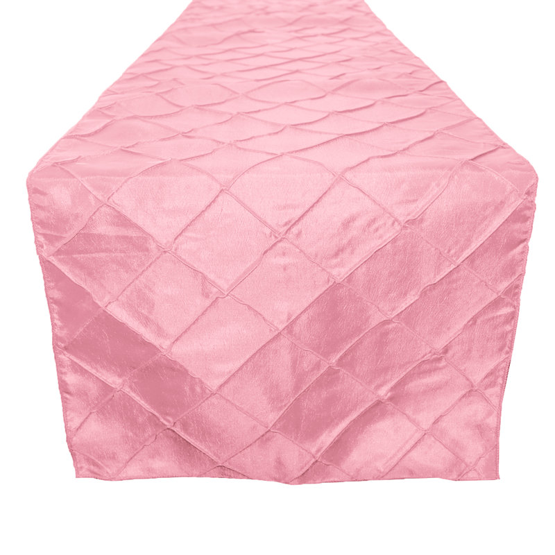 Chemin de table de couleur unie, 90 po x 12 po, Rose